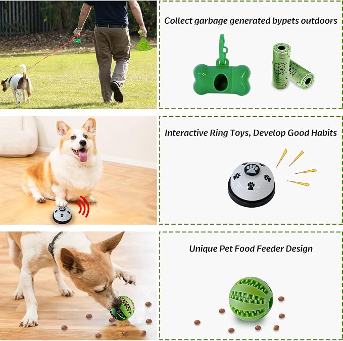 MRSOHRET 20Pcs Puppy Chew Toys for Teething, Dog Chew Toys with Rope Toys, Pet Dog Toothbrush, Treat Balls, Plush Toys and Squeaky Toy for Small Medium Dogs with Basket (20 Pack Elephant)