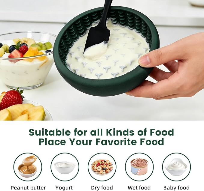 Dog Slow Feeder Licking Bowl,Anxiety Relief Treat Dispenser, Non-Slip Anti-chocking Pet Dish, Interactive Puzzle Toy for Mediuml Large Breed,Freezable BPA Free Silicone Dishwasher Safe