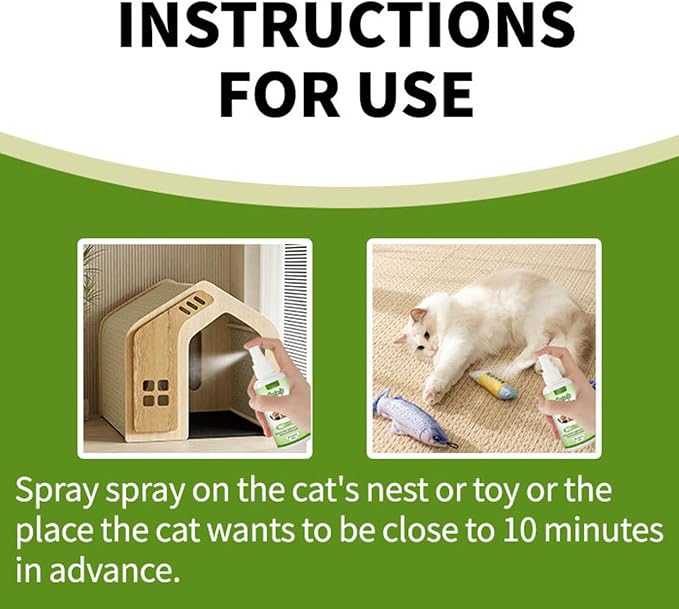 JoanofArc Catnip Spray for Cats, 100% Natural Dual-Plant Formula for Cats & Kittens, Highly Potent for Energizing Play & Toy Renewal, Calming Stress Relief for Indoor Cates 60 ML