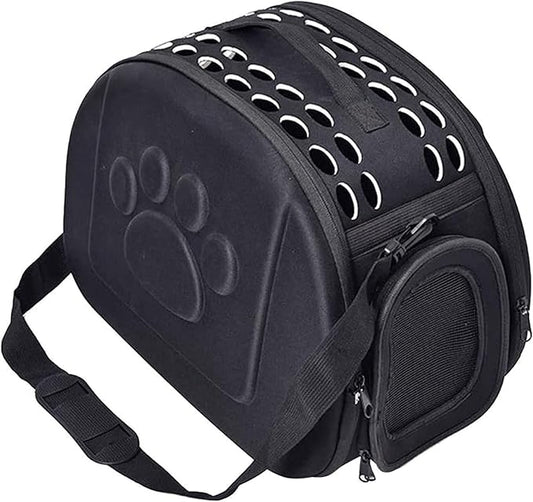 OLOTU Pet Backpack Multi-Entry Cat Carrier, Folding Portable Soft Side Pet Carrier, Cat Backpack Carrier for Travel/Hiking/Outdoor, Black Spacious