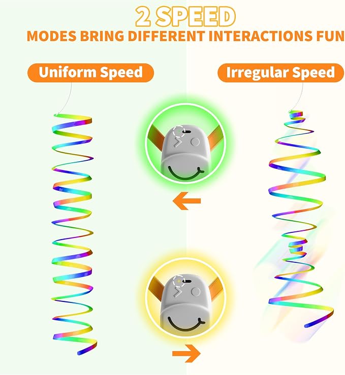 Interactive Cat Toys for Indoor Cats,Automatic Hanging Electric Cat Teaser,USB-Rechargeable,Enrichment Chase,Flying Bird Feather Mouse Wand,Safe Self Play for Bored Multi Cats Households