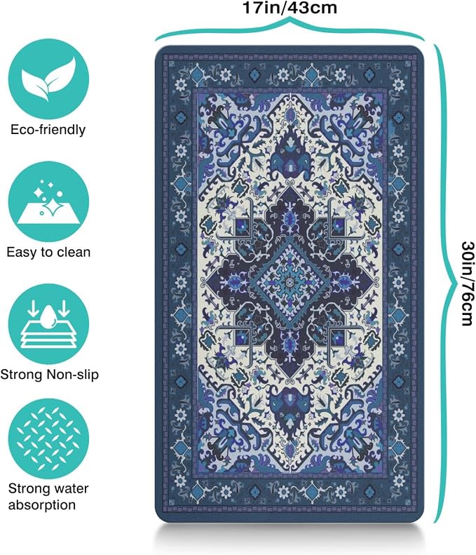 Pet Feeding Mat for Floors Waterproof Dog Mat for Food and Water Absorbent Quick Dry Non Slip mat for Cat Bowls