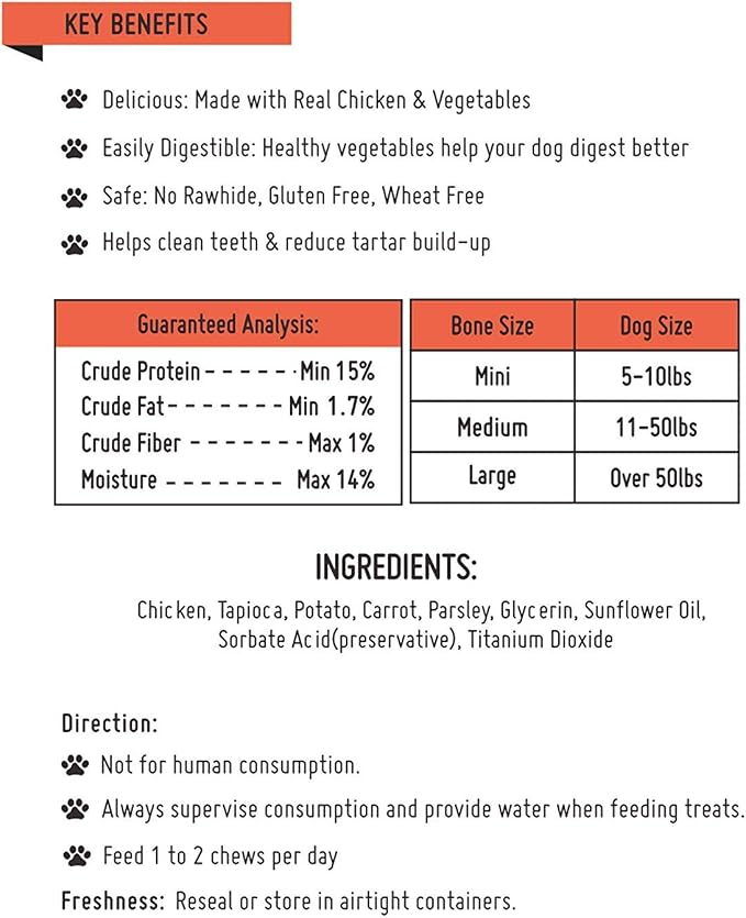 LuvChew Premium Dog Chew Treats Chicken Retriever Rolls for Large Dogs, Rawhide Free, Grain Free, Highly Digestible,Large 7" 2pcs/Pack x 2pack