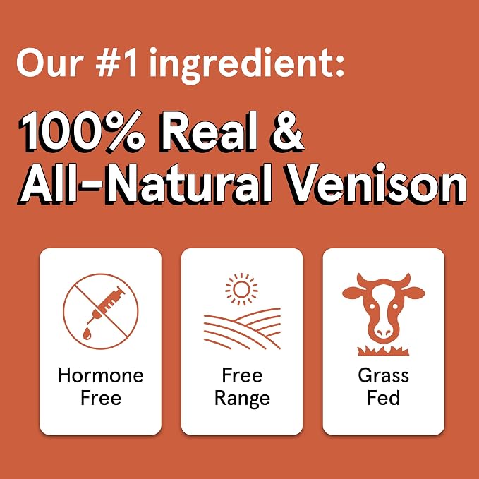 TRMC Real Meat Dog Treats - Two 12oz Bag of Bite-Sized Air-Dried Venison Jerky for Dogs - Grain-Free Jerky Treats Made up of 95% Free-Range, Grass Fed Venison - All-Natural Treats