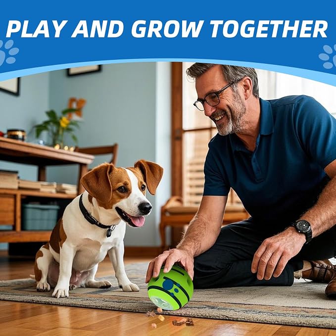 Interactive Puzzle Dog Treat Ball, M, 3.46 in (8.8 cm) | Treat Dispensing, Enrichment Toy