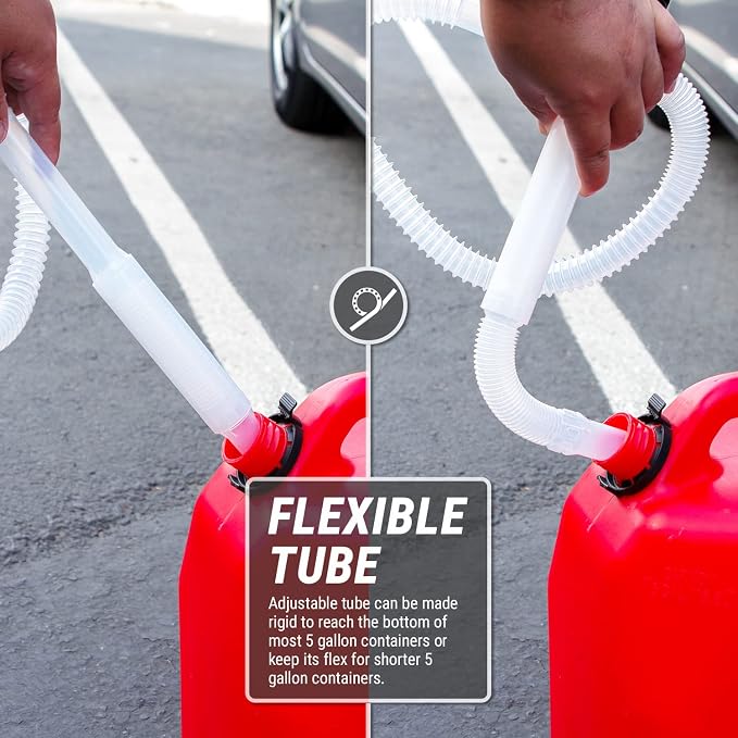 TERA PUMP - Manual, Portable Siphon Pumps Up to 12 Liter per Minute - Multiuse Patented Suction Tube Can be Set Straight (Rigid) w/Additional Piece, Or Flexible For Irregular Shaped Containers