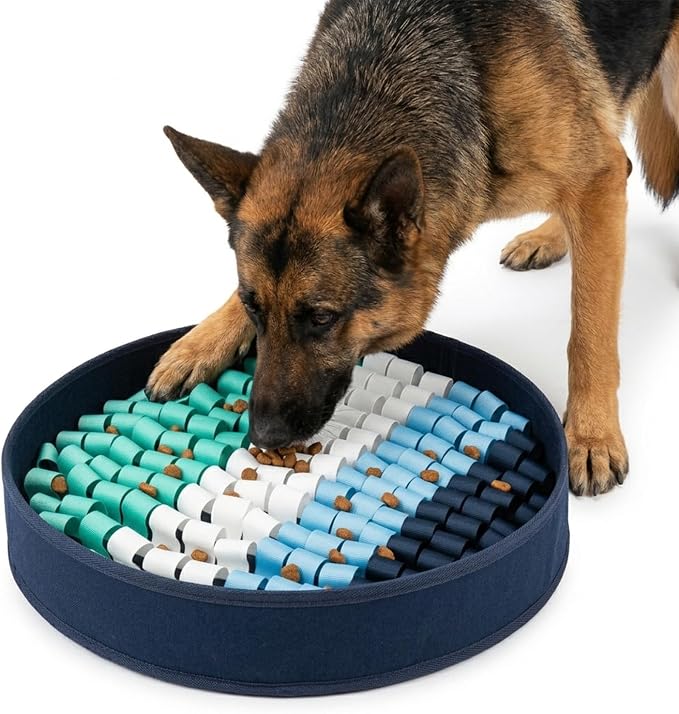 PET ARENA Snuffle Mat for Dogs - Adjustable Interactive Puzzle Toy (Blue, Sky Blue, White, Green)