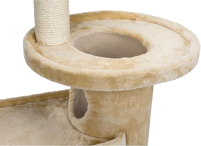 TRIXIE Pet Products Oviedo Cat Tree (Beige), Large (11 x 19 x 41 in.) (4384)