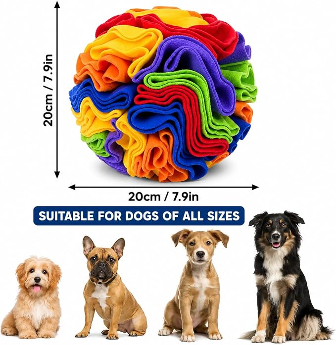 Dog Training Starter Kit with 7.9-Inch (20 cm) Snuffle Ball, Clicker & Treat Pouch