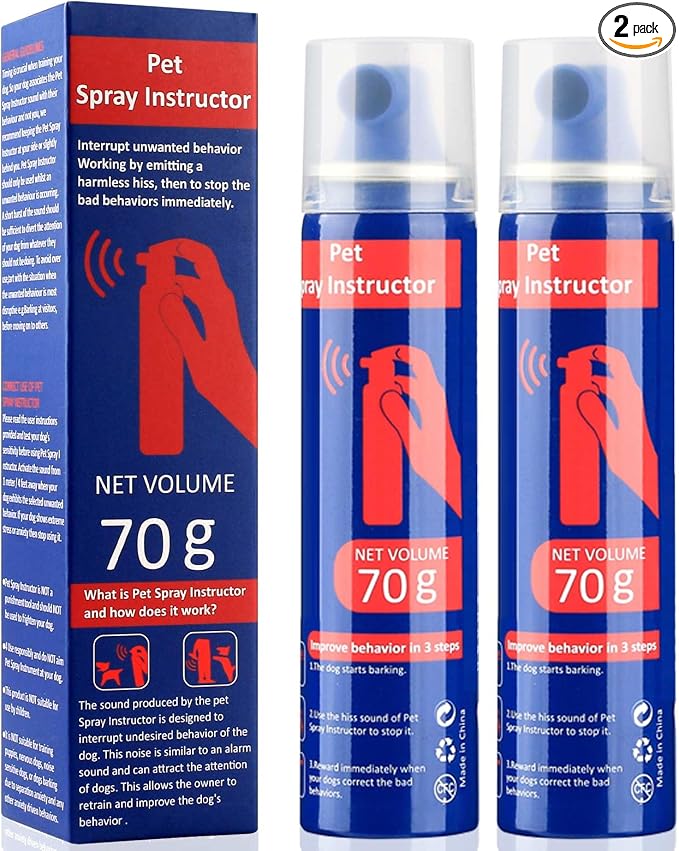 Dog Corrector Spray 70ml 2 Pack Pet Trainer Spray, Corrector Spray for Dog to Stops Barking, Jumping Up, Food Stealing, Dog Fights, Avoidance, Unwanted Dog Behaviour