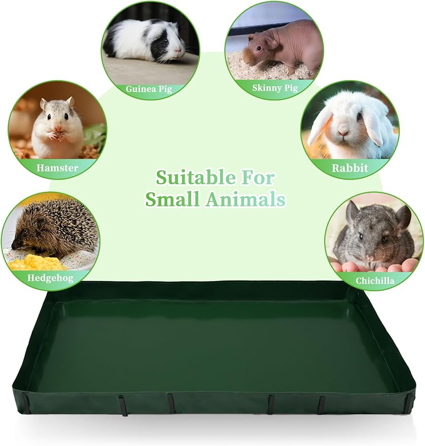 Guinea Pig Cage Liner, for Midwest Cage 24"x47" Waterproof/Leakproof Base for Guinea Pig Cages. Reusable Bottom for Rabbits Hamsters Hedgehogs and Other Small Animals. Green