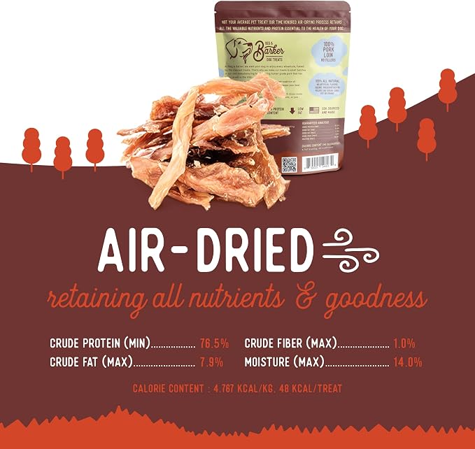 Beg & Barker Pork Jerky for Dogs (4 oz, Pack of 1) - Dog Training Treats - Natural Dog Treats Made in the USA - Grain Free, Diabetic-Friendly, High Protein, Sugar-Free (Pork Dog Jerky)