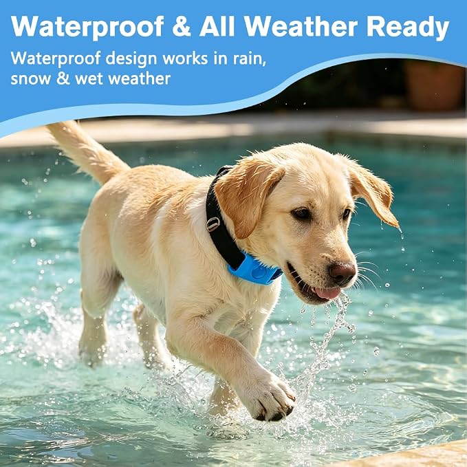 Natural Flea and Tick Prevention Pendant for Dogs Flea and Tick Collar, Waterproof Flea and Tick Repellent Dog Tag Safe for All Breeds & Sizes with 2 Silicone Buckles & 4 Refills, Collar NOT Included