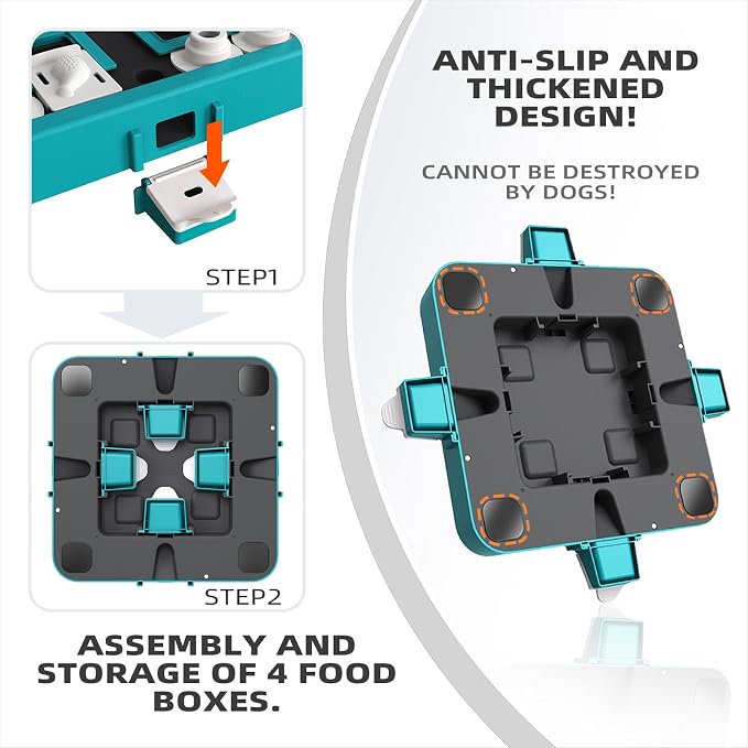 Dog Puzzle Toy, Level 3 in 1 Food Treat Feeder, Mental Stimulation (Advanced Mars Green Board)