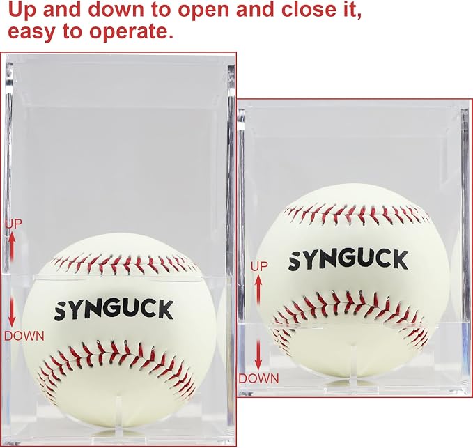 SYNGUCK 1/6 Pack Glow in The Dark Baseballs – Light Up Baseball Official Size | Glow Balls for Night Games, Practice, Gifts for Kids,Boys, Girls & Fans