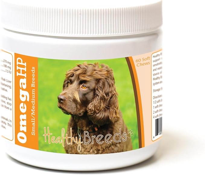Healthy Breeds Boykin Spaniel Omega HP Fatty Acid Skin and Coat Support Soft Chews 60 Count
