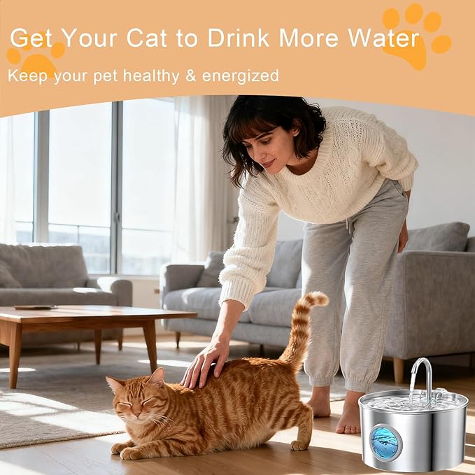 24 Pack Cat Water Fountain Filters,12 Pack Cat Water Fountain Replacement Filters & 12 Pack Pre-Filter Sponges,Fountain Filter Replacement for GIOTOHUN S11 and HOOISE 74oz
