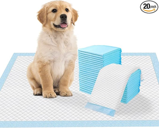 Dog and Puppy Training Pads， Disposable Dog Pee Pads (20, 23.5"*35.5"(60*90cm))