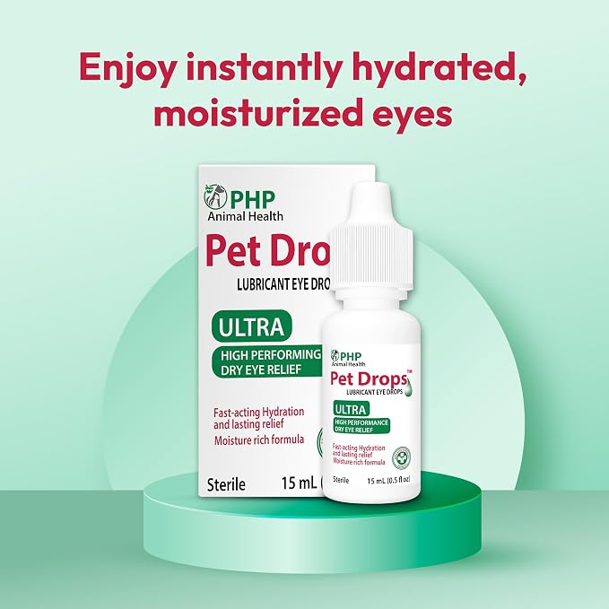 Ultra Lubricant Pet Drops 15 ml - Eye Drops for Cats and Dogs - Moisture Rich Formula, Fast Acting Hydration Dogs Eye Drop for Dry Eyes, Artificial Tears for Extra Dry Eye ( U.S Made )