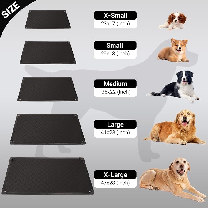 GRENTY Chew Proof Dog Crate Pad for Aggressive Chewers, Dog Bed, Waterproof Crate Pads for Cages, Durable Crate Mat for Small Pet 29x18 in