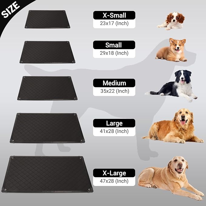 GRENTY Chew Proof Dog Crate Pad for Aggressive Chewers, Indestructible Dog Bed, Waterproof Crate Pads for Cages, Durable Crate Mat for Small Pet（41x28 in）
