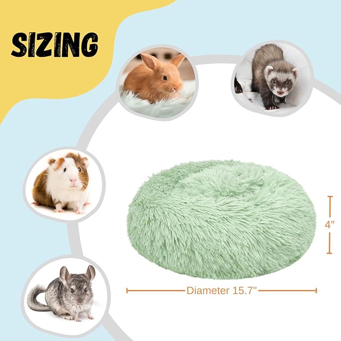 Bunny Bed 2 Pack Rabbit Hideout Large Soft & Comfortable Small Animal Bedding Cozy Bed Mat Warm Hideaway Cage Accessories for Guinea Pig