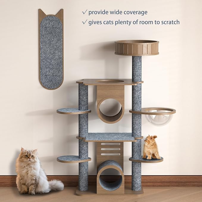 ICOOP Cat Scratch Furniture Protector Sofa Protector for Cats Light Grey Couch Cat Scratch Protector Self-Adhesive DIY Trimmable Wall Mounted Cats Scratcher for for Leather Couch Corner 15.8"×47.2"