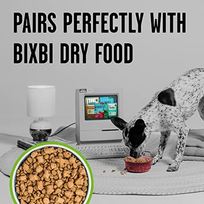 BIXBI Liberty Freeze-Dried Dog Food Topper & Treats, Pork – 97% Meat & Organs, No Refrigeration – USA Made, 4.5 oz