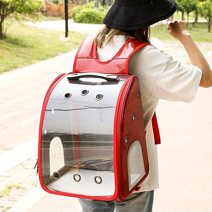 Pet Travel Rolling Carrier Backpack with Removable Wheels,Portable Foldable Breathable Airline Approved Hiking Soft-Sided Carrying Bag Trolley for Small Dogs And Cats with Mesh Ventilation Windows
