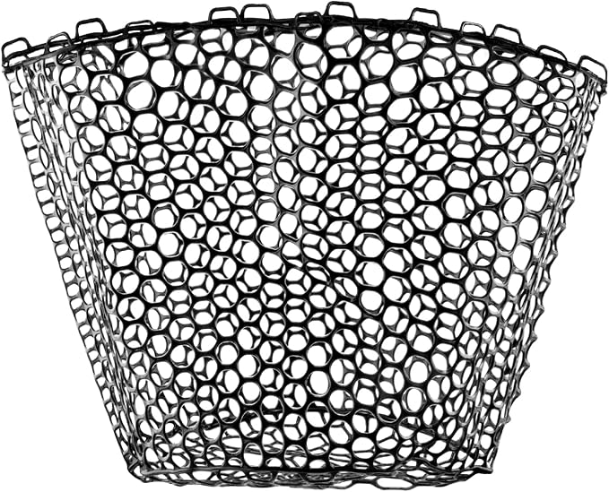 Dr.Fish Fishing Landing Net Replacement Rubber Fishing Net Without Handle Foldable Mesh Netting for Freshwater Saltwater