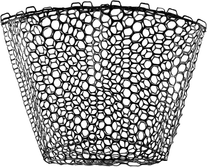 Dr.Fish Fishing Landing Net Replacement Rubber Fishing Net Without Handle Foldable Mesh Netting for Freshwater Saltwater