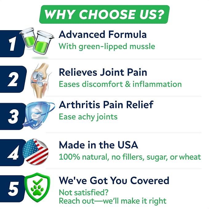 STRELLALAB Advanced Glucosamine Hip & Joint Supplement for Senior Dogs - Green Lipped Mussel & Collagen - Hip & Joint Pain Relief - Large & Small Breed - Joint Health - 180 Chews