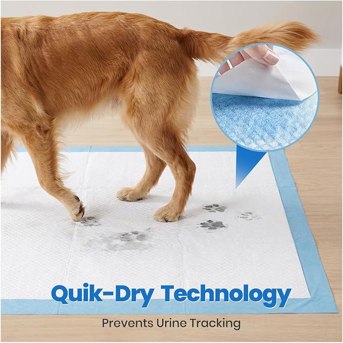 Gimars 100 Count XL Puppy Pads 28" x 34", Extra Large Dog Pee Pads, Absorbent Quick-Dry Puppy Training Pads, Disposable Potty Training Pads and Wee Wee Pads for Dogs and Puppies