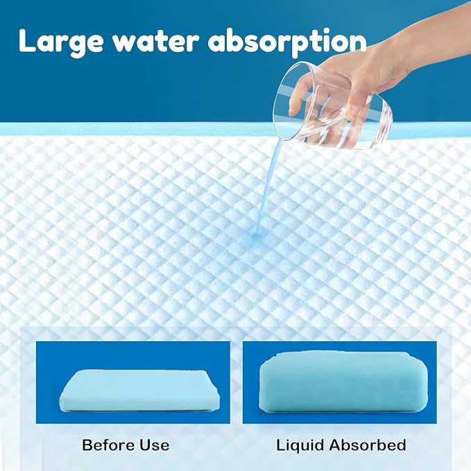 150 Count 22” x 22” Potty Puppy Training Pads, Super Absorbency Disposable Underpads, Leakproof Quick Drying Disposable Pads for Baby, Puppy and Adults, Puppy Pads, Pee Pads for Dogs