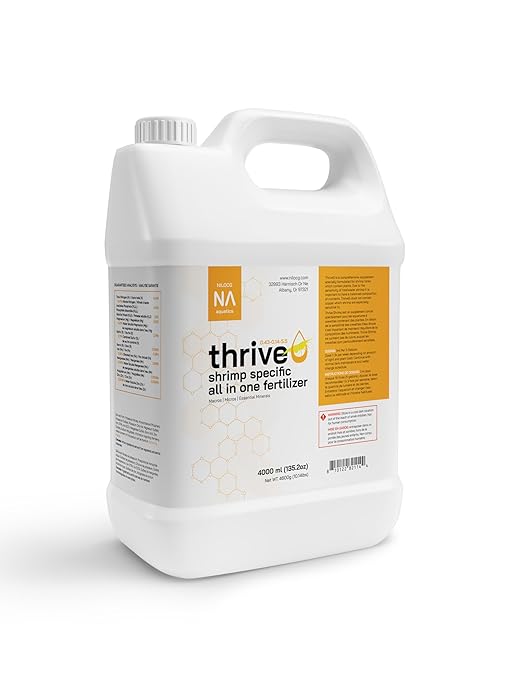 Thrive S Shrimp Specific All in One Aquarium Fertilizer – 4000ml Liquid Plant Food – Comprehensive nutrients – Aquarium Nutrition – Convenient to Use – Concentrated Aquarium Plant Fertilizer