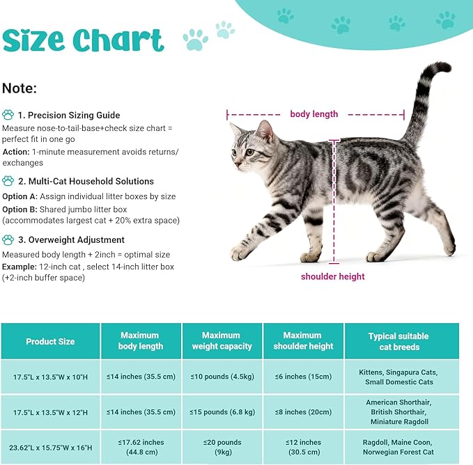Litter Box with Lid, Stainless Steel Cat Litter Box, 10" Small Metal Litter Box for Kittens, Grey