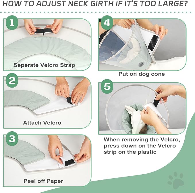 Dog Cone Collar to Stop Licking with Soft Liner, Comfortable Elizabeth Recovery Collar for Large Medium Dogs After Surgery, Pet Neck Head Cone Alternative,XS