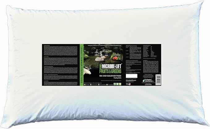 Microbe-Lift Fruits and Greens Floating Fish Food Sticks for Ponds, Water Gardens, and Fountains, Safe for Live Goldfish and Koi, 40 Pounds