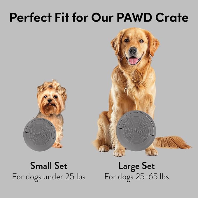 KindTail Pet Bowl Set + Silicone Pet Food Mat - Includes (2) Portable Pet Bowls with Lid & Handle + (1) Waterproof Pet Feeding Mat - Made from Food-Grade, Dishwasher-Safe Materials - BPA & Toxin-Free