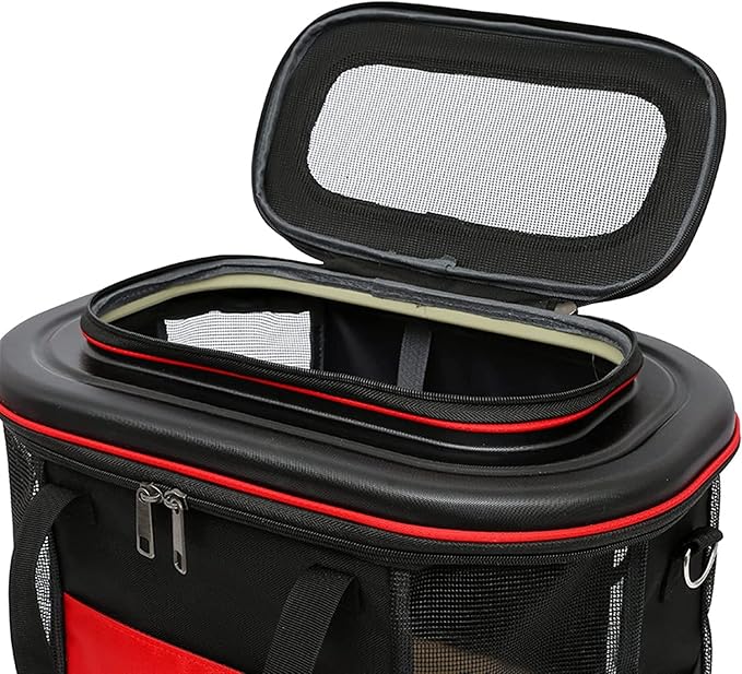 OLOTU Pet Backpack Large-Capacity Pet Trolley Case, Cat Carrier with Universal Wheel, Lightweight & Sturdy Rolling Pet Carrier Spacious