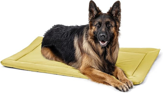 PELZIN Cybarmour 2.0 Chew Proof Dog Crate Pad - Outdoor Chew Resistant Dog Bed with Corner Anchor - Machine Washable - Water-Resistant - Extra Large Breeds & Fits 48-Inch Crate - 47"x28", Moonstone