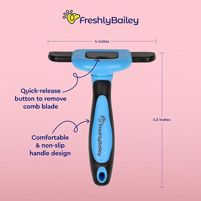 Self Cleaning Slicker Brush and Deshedding Tool For Short Haired Cats and Dogs