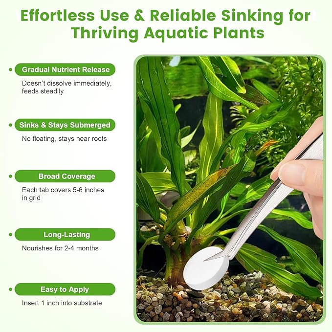 Root Tabs, Aquarium Plant Fertilizer, Aquarium Water Care Tabs, 100 Tabs Aquarium Plant Food Safe for Fish and Shrimp, Aquatic Plant Fertilizer for Planted Aquarium Substrate (2 * 100)