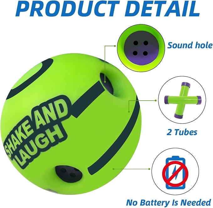 Dog Toys Ball, Interactive, S, 3.14 in (8 cm) | Shaking with Gibbering Sound, For Training & Herding