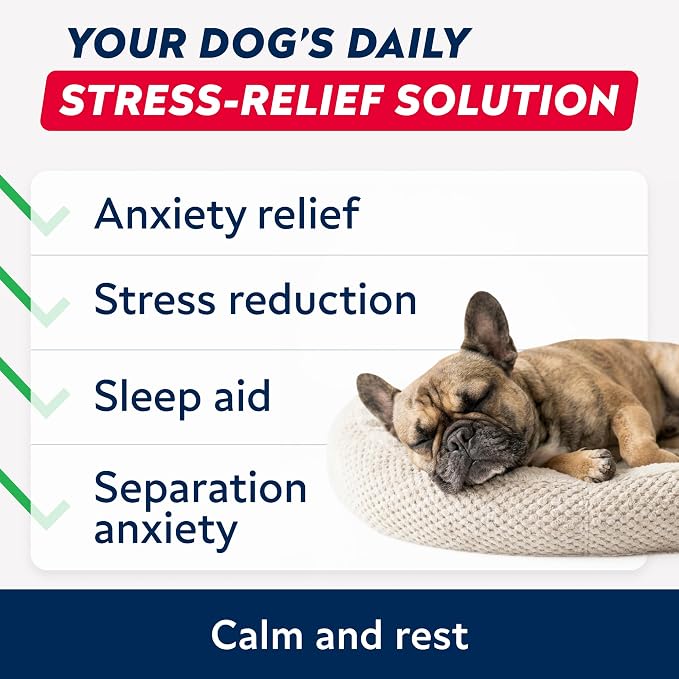 Advanced Calming Chews for Dogs - Hemp Chews and Melatonin - Anxiety Relief - Sleep Aid - Relaxing Treats - Stress Relief During Fireworks, Storms, Thunder, Barking - Made in USA - BBQ - 60ct