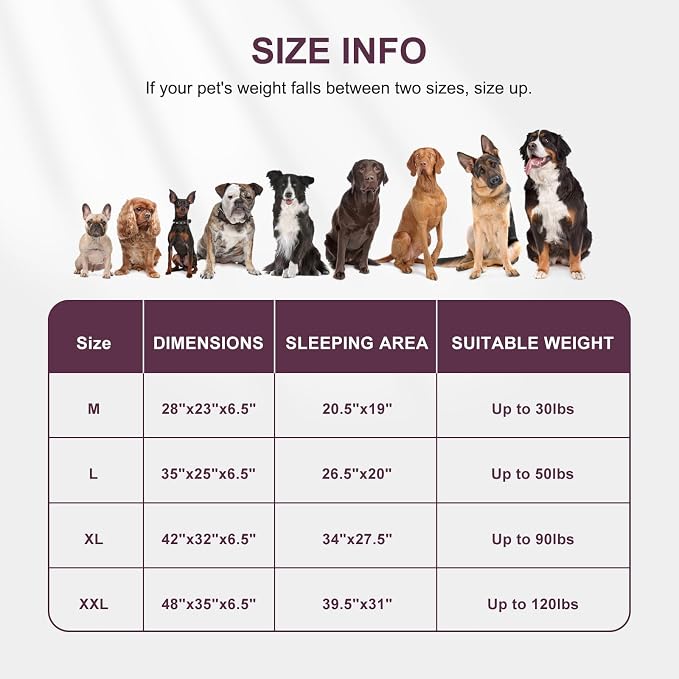 FURTIME Orthopedic Large Dog Bed, XL Waterproof Dog Beds, 42x35x6.5 Supportive Foam Pet Couch Bed with Removable Washable Cover and Nonskid Bottom
