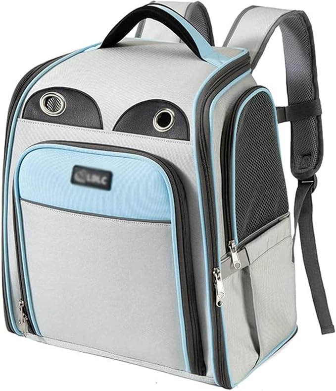 OLOTU Pet Backpack Large Capacity Cat Carrier, Expandable Foldable Cat Backpack, Breathable Pet Backpack Carrier for Cats Dogs and Small Animals Spacious