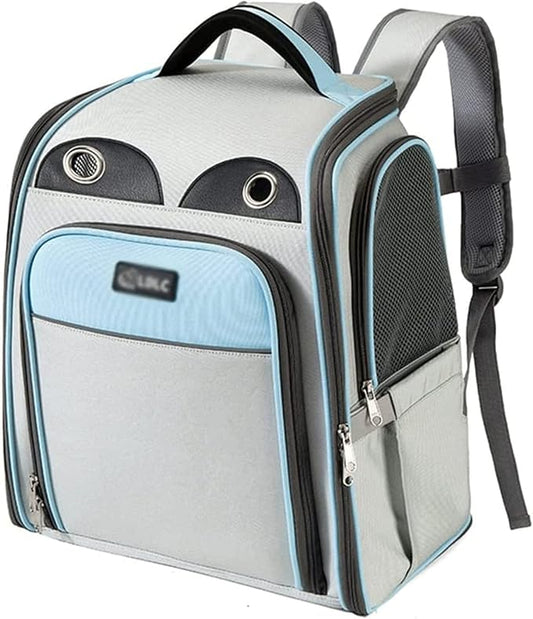 OLOTU Pet Backpack Large Capacity Cat Carrier, Expandable Foldable Cat Backpack, Breathable Pet Backpack Carrier for Cats Dogs and Small Animals Spacious