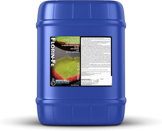 Brightwell Aquatics Florin Fe - Iron Supplement for Red and Green Coloration of Pond Aquatic Plants, 20 Liter