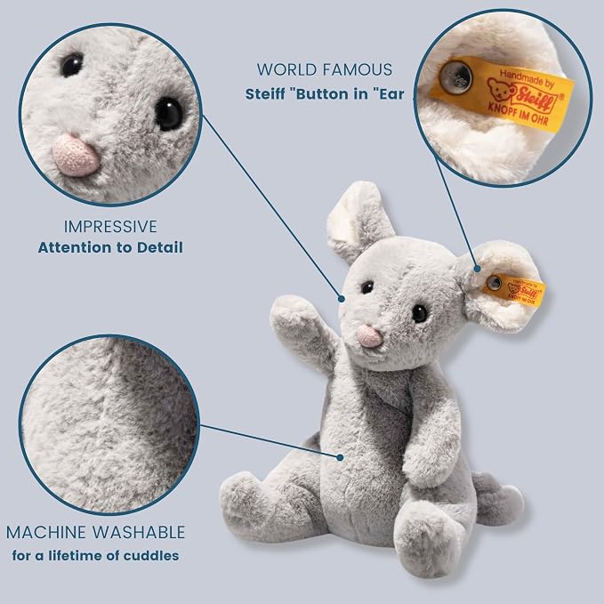 Soft Cuddly Friends Cheesy Mouse, 7" Plush Toy